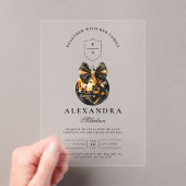 Invitations En Acrylique Black Bow Disco Ball Party (In situ (ordinateur de poche))