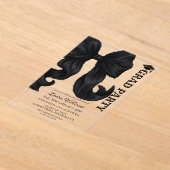 Invitations En Acrylique Black Bow Graduation (Poser)