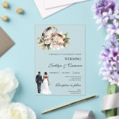 Invitations En Acrylique Black bride and groom acrylic wedding (Insitu (Mariage))