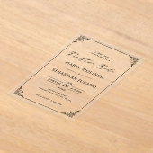 Invitations En Acrylique Black Frame Motif Nuestra Boda Mariage espagnol (Poser)