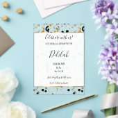 Invitations En Acrylique Black Silver Gold Glam Confetti Birthday (Insitu (Mariage))