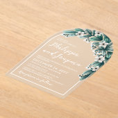 Invitations En Acrylique Blanc et Turquoise Mariage de la respiration pour (Poser)