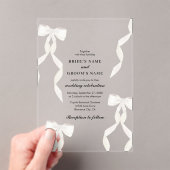 Invitations En Acrylique blanc formel Mariage formel (In situ (ordinateur de poche))