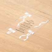 Invitations En Acrylique  blanc formel Mariage formel (Poser)