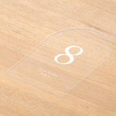 Invitations En Acrylique Blanc Simple Moderne Mariage Acrylique Numéros de  (Poser)