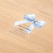 Invitations En Acrylique Bleu arc crème beige élégant Sweet 16 clair (Poser)