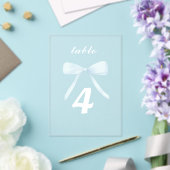 Invitations En Acrylique bleu pastel chiffres de table (Insitu (Mariage))