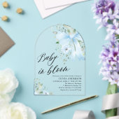 Invitations En Acrylique Blue Bow Baby in Floral Boy Arch Baby shower (Insitu (Mariage))
