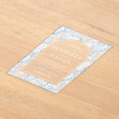 Invitations En Acrylique Blue Chinoiserie Floral Boho Arch Mariage (Poser)