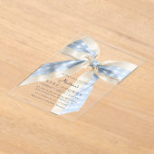 Invitations En Acrylique Blue Gingham Checks Bow Cute Baby Shower (Poser)