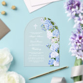 Invitations En Acrylique Blue Hydrangea Arch Wedding (Insitu (Mariage))