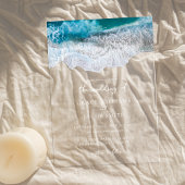 Invitations En Acrylique Blue Ocean Waves Plage tropicale Mariage