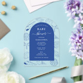 Invitations En Acrylique Blue Sea Shells Beach Summer Arch Baby shower (Insitu (Mariage))