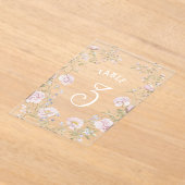 Invitations En Acrylique Blush Floral Frame Acrylic Table Number (Poser)