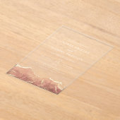 Invitations En Acrylique Blush Neutral Or Agate Élégant Mariage moderne (Poser)