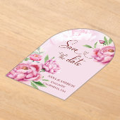 Invitations En Acrylique Blush Pink Peony Save the Date Card (Poser)