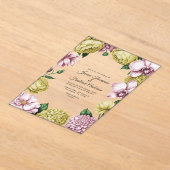 Invitations En Acrylique Blush Pink & Soft Gold Modern Botanical Wedding (Poser)