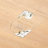 Invitations En Acrylique Boda de oro con boho blanco (Poser)