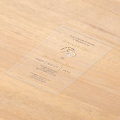 Invitations En Acrylique Boda de oro éditable (Poser)