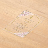 Invitations En Acrylique Boho Baptism espagnol (Poser)