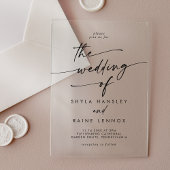 Invitations En Acrylique Boho Chic Moderne Simple Clair Mariage Acrylique