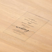 Invitations En Acrylique Boho Chic Simple Rustique Mariage Clair Acrylique (Poser)
