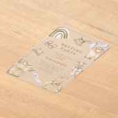 Invitations En Acrylique Boho Cloches Nursery Nesting Party (Poser)