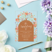 Invitations En Acrylique Boho Fall Rustic Floral Mariage (Insitu (Mariage))