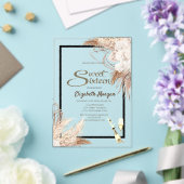 Invitations En Acrylique Boho Fleurs Pampas Grass Bois doux 16 (Insitu (Mariage))