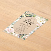 Invitations En Acrylique Boho Floral Frame Law School Graduation Party (Poser)