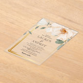 Invitations En Acrylique Boho Floral  Wedding  (Poser)