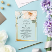 Invitations En Acrylique Boho Floral  Wedding  (Insitu (Mariage))