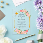 Invitations En Acrylique Boho Floral  Wedding  (Insitu (Mariage))