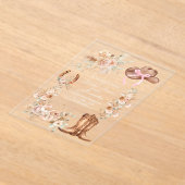 Invitations En Acrylique Boho Floral Western Fête des mariées (Poser)