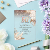 Invitations En Acrylique Boho Flowers, String Lights Parties scintillant 50 (Insitu (Mariage))
