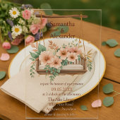Invitations En Acrylique Boho Garden Romance Wedding
