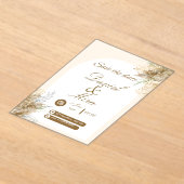 Invitations En Acrylique Boho Gold Pampas Arch Fully Editable Wedding  (Poser)