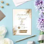 Invitations En Acrylique Boho Gold Pampas Arch Fully Editable Wedding  (Insitu (Mariage))