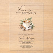 Invitations En Acrylique Boho Love brasse la Fête des mariées (Recto)