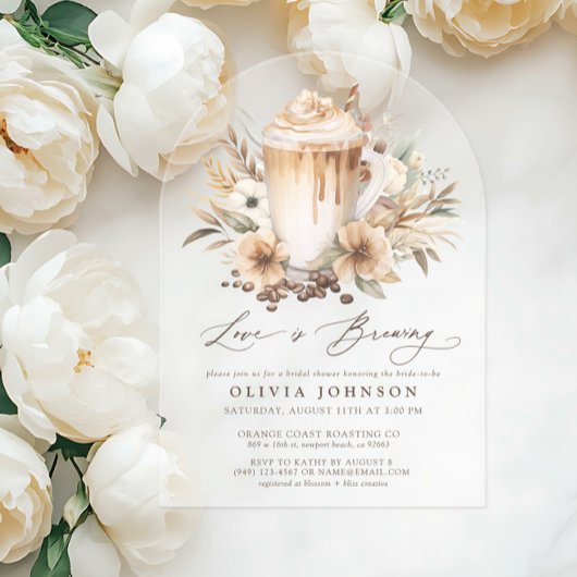 Invitations En Acrylique Boho Love brasse la Fête des mariées