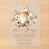 Invitations En Acrylique Boho Love brasse la Fête des mariées (Recto)