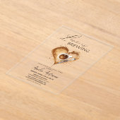 Invitations En Acrylique Boho Love brasse la Fête des mariées (Poser)