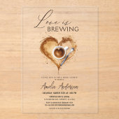 Invitations En Acrylique Boho Love brasse la Fête des mariées (Recto)