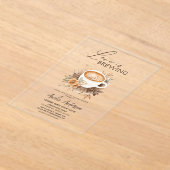 Invitations En Acrylique Boho Love brasse la Fête des mariées (Poser)