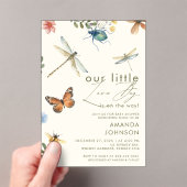 Invitations En Acrylique Boho Love Bug Insects Dragonfly baby shower (In situ (ordinateur de poche))