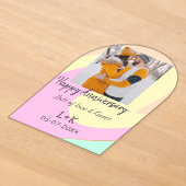 Invitations En Acrylique Boho moderne heureux anniversaire ajouter nom date (Poser)