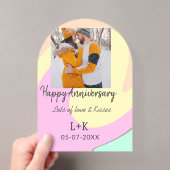 Invitations En Acrylique Boho moderne heureux anniversaire ajouter nom date (In situ (ordinateur de poche))