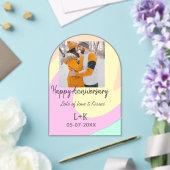 Invitations En Acrylique Boho moderne heureux anniversaire ajouter nom date (Insitu (Mariage))