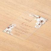 Invitations En Acrylique Boho Pampas Quinceanera acrylique (Poser)
