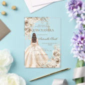Invitations En Acrylique Boho Quinceanera (Insitu (Mariage))